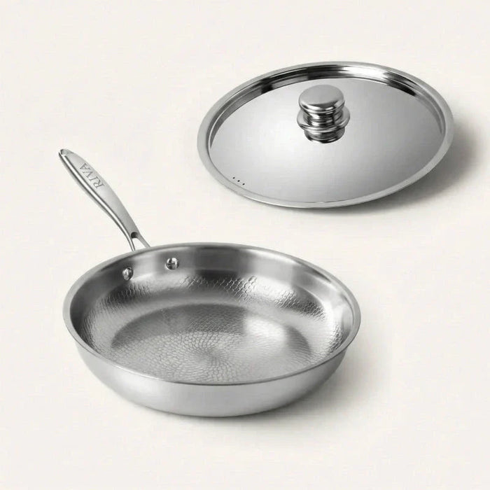 Riva Titanium Hammered Pan with Lid
